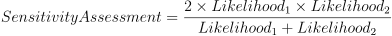 Sensitivity Assessment equation